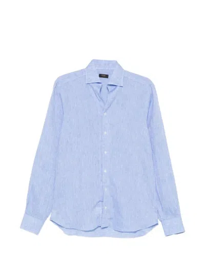 Barba Napoli Long-sleeve Shirt In Blue