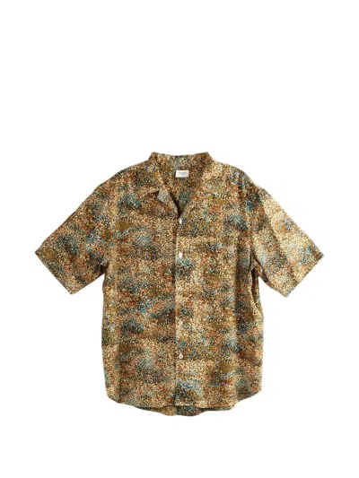 Saint Laurent Multicolor Viscose Pattern Shirt In Brown