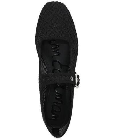 Sam Edelman Michaela Mesh Mary Jane Flats In Black