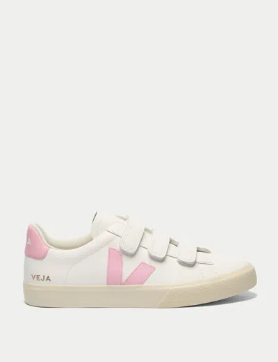 Veja Recife Chromefree Leather Sneaker In White Petale