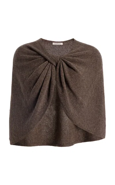 By Malene Birger Pinne Twisted Cape In Brown