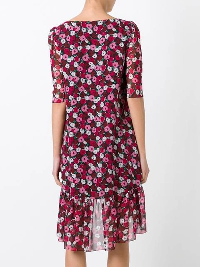 Shop Saint Laurent Floral Print Babydoll Dress