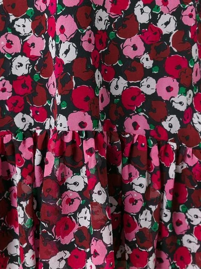 Shop Saint Laurent Floral Print Babydoll Dress