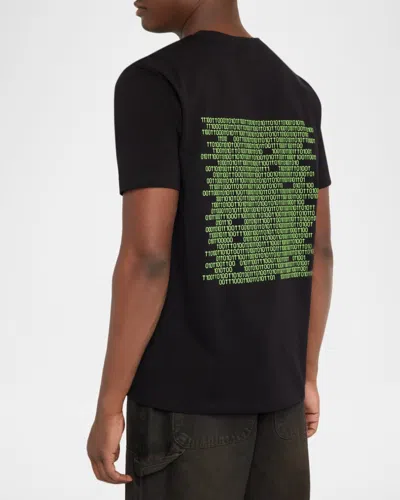 Rta Men & Apos;s Binary Code Cotton Logo T-shirt In Black