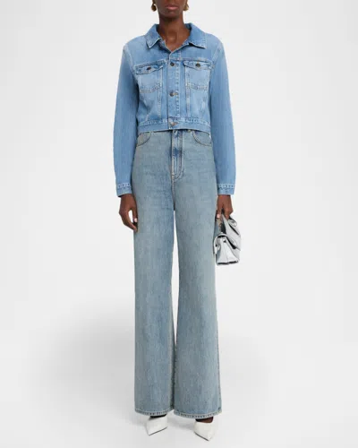 Frame The Off Duty Denim Trucker Jacket In Multi