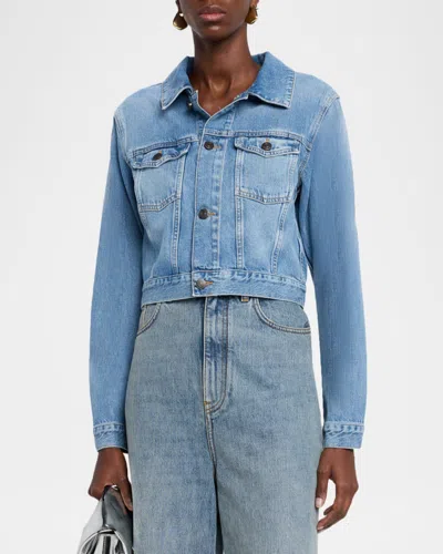 Frame The Off Duty Denim Trucker Jacket In Multi
