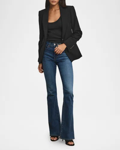 Veronica Beard Miller Stretch Crepe Dickey Jacket In Black