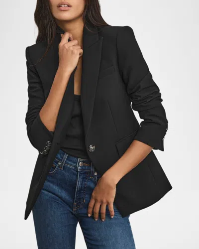 Veronica Beard Miller Stretch Crepe Dickey Jacket In Black