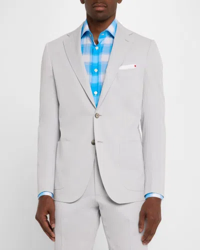 Kiton Men's Solid Cashmere Blazer In Gray
