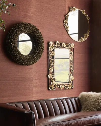 Neiman Marcus Rose Mirror In Brown