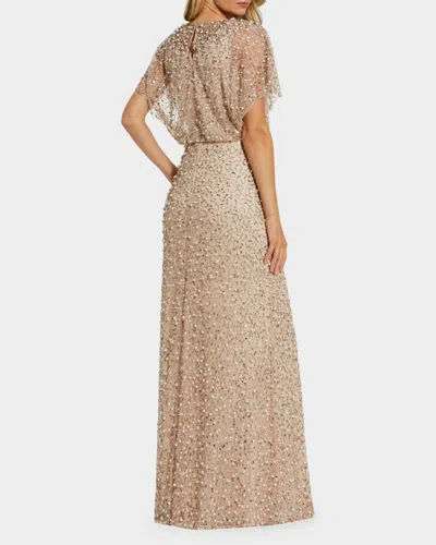 Mac Duggal 14523 Long Formal Beaded Mother Of The Bride Dress In Neutral