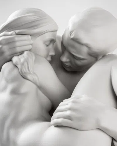 Lladrò Together Statue In White