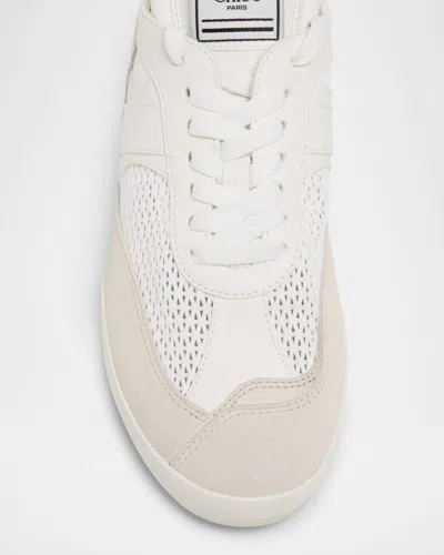 Chloé Kick White Sneakers With Logo Patch On The Tongue And Logo Lettering On The Rear In Fabric And Suede In Nude