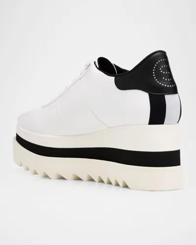 Stella Mccartney Sneak-elyse 80mm Vegan Leather Platform Sneakers In White