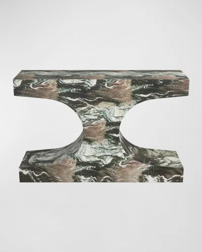 Arteriors Augustine Faux Marble Console Table In Multi