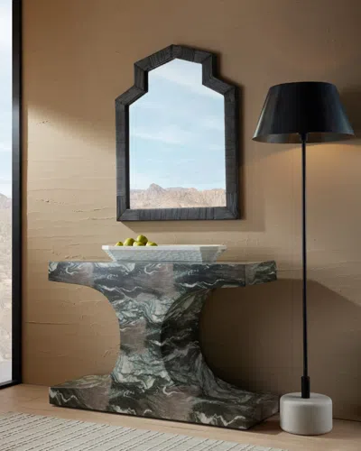 Arteriors Augustine Faux Marble Console Table In Multi