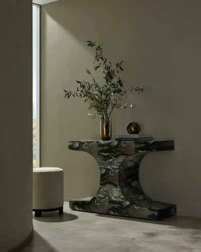Arteriors Augustine Faux Marble Console Table In Multi