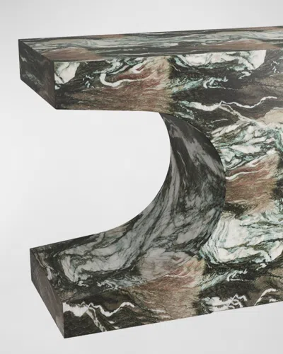 Arteriors Augustine Faux Marble Console Table In Multi