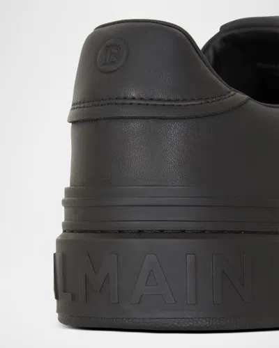 Balmain B Court Sneakers Flat Sole Round Toe In Black