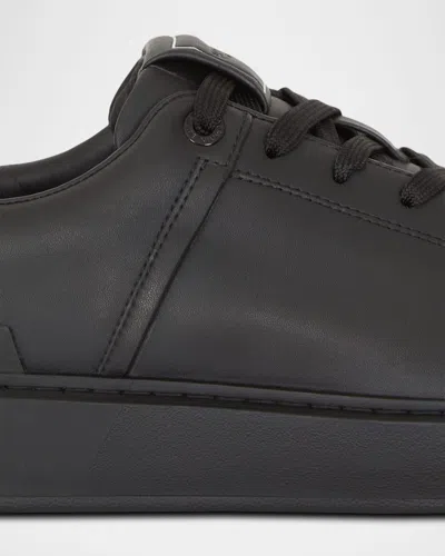 Balmain B Court Sneakers Flat Sole Round Toe In Black