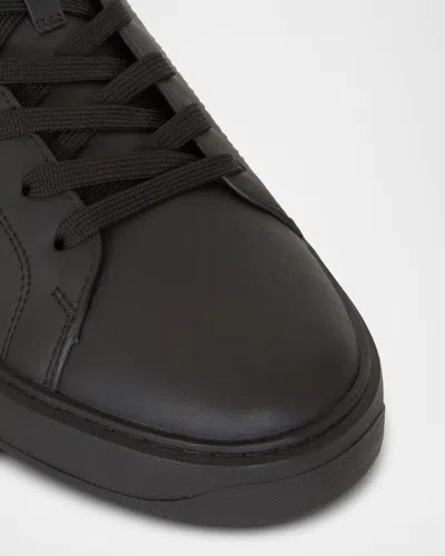 Balmain B Court Sneakers Flat Sole Round Toe In Black
