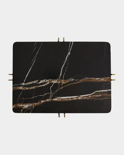 Arteriors Lockhart Marble Rectangular Tray In Gray
