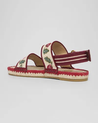 Valentino Garavani Cherryfic Double Strap Slingback Espadrille Sandal In Multi