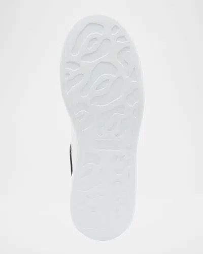 Alexander Mcqueen Chunky Leather Sneakers Featuring Perforated Profiles In White