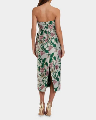 Mac Duggal 56097 Fitted Midi Floral Tea Length Cocktail Dress In Multi