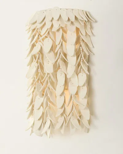 Neiman Marcus Coco Petal 2-light Sconce In White