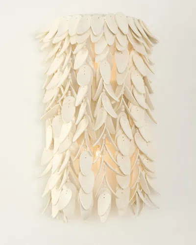 Neiman Marcus Coco Petal 2-light Sconce In White