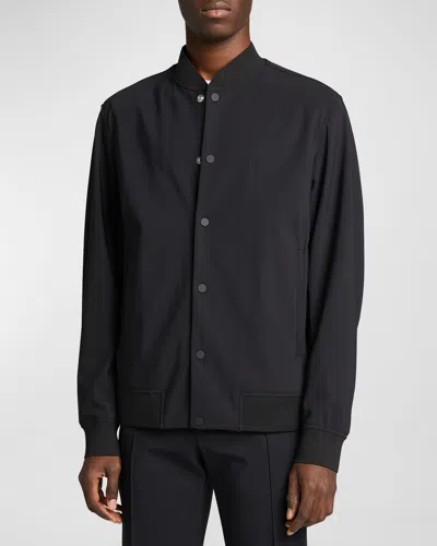 Theory Murphy Precision Slim Fit Bomber Jacket In Black