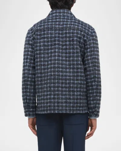 Simkhai Caleb Check Pocket Jacket In Blue