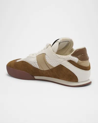 Chloé Kick Mesh And Leather Low-top Sneakers In Multi