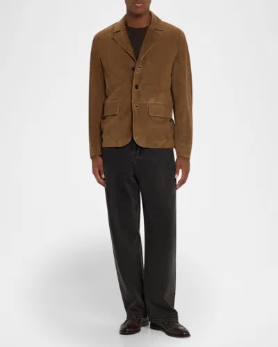 Frame Brown Suede Blazer In Brown