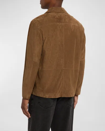 Frame Brown Suede Blazer In Brown