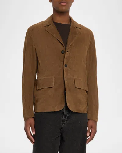 Frame Brown Suede Blazer In Brown