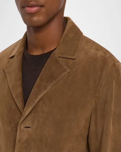 Frame Brown Suede Blazer In Brown