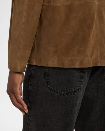 Frame Brown Suede Blazer In Brown
