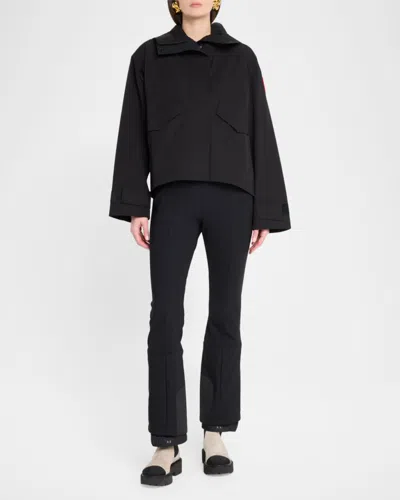 Canada Goose Cropped High Collar Polyamide Jacket In Black