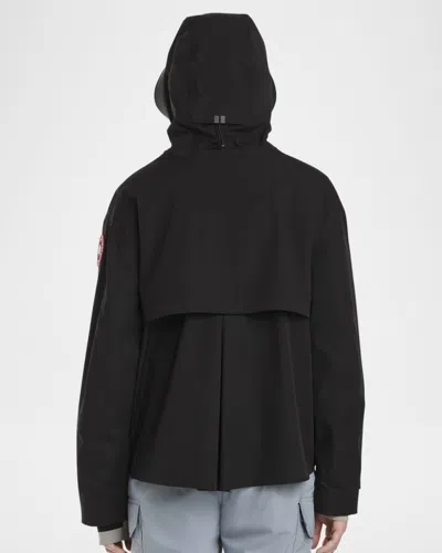 Canada Goose Cropped High Collar Polyamide Jacket In Black