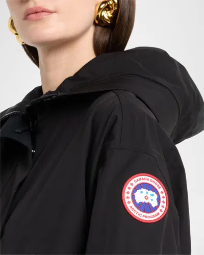 Canada Goose Cropped High Collar Polyamide Jacket In Black