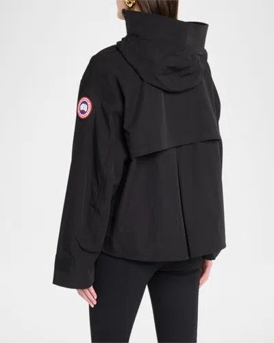 Canada Goose Cropped High Collar Polyamide Jacket In Black