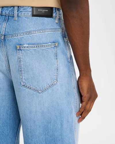 Givenchy Couture Seam Trousers Contrast Stitching Design In Blue