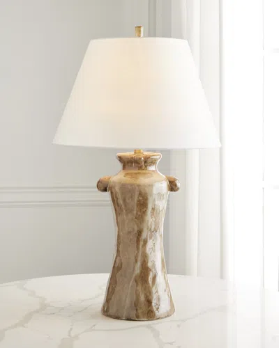 Neiman Marcus Reactive 32" Ceramic Table Lamp In White