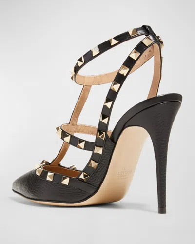 Valentino Studded Leather Decollete Pumps In Black