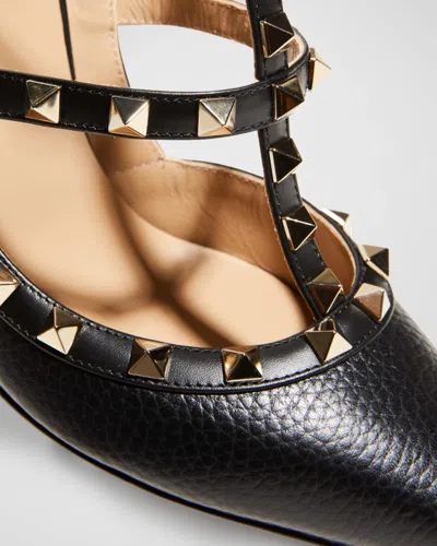 Valentino Studded Leather Decollete Pumps In Black