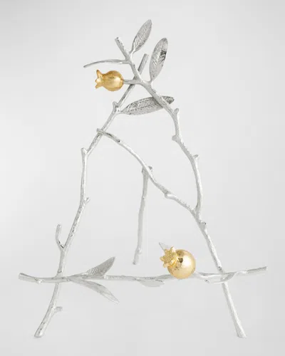 Michael Aram Pomegranate Silver And Gold Easel Frame In White