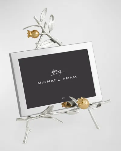 Michael Aram Pomegranate Silver And Gold Easel Frame In White