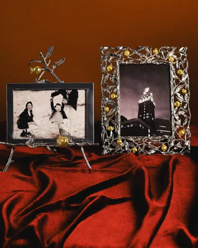 Michael Aram Pomegranate Silver And Gold Easel Frame In White